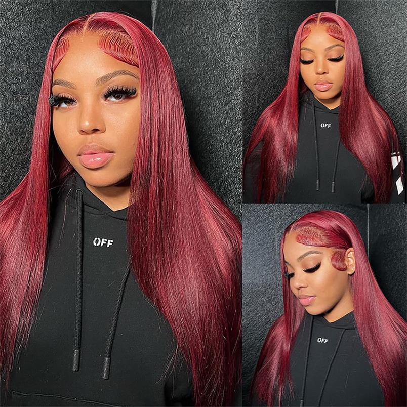 13x4 Pre-Plucked Burgundy Lace Wig – The Baddie Obsession