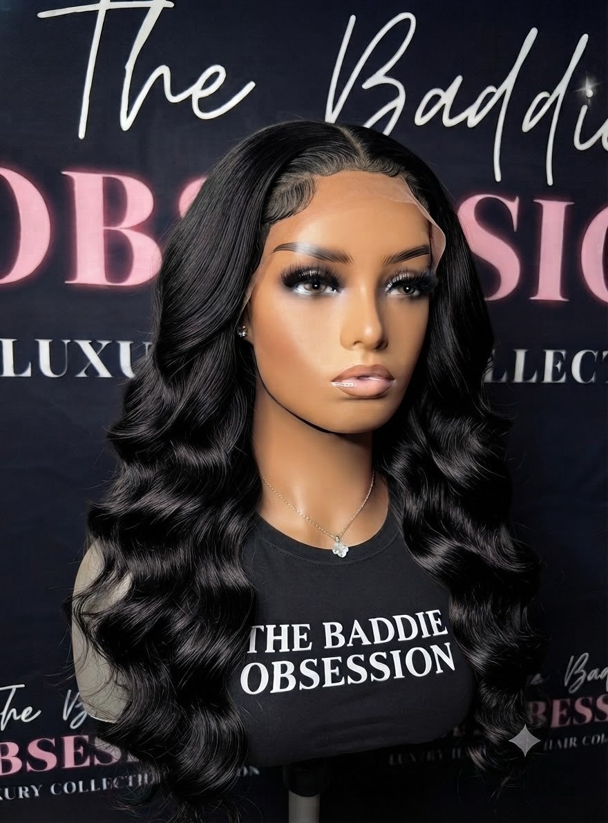 13x4 Black Body Wave Lace Frontal 180%Density