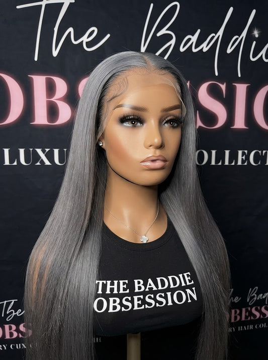 13x4 Straight Gray Transparent Lace Frontal