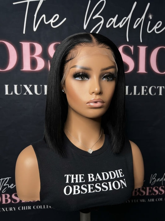4x4 Straight Bob Transparent Lace