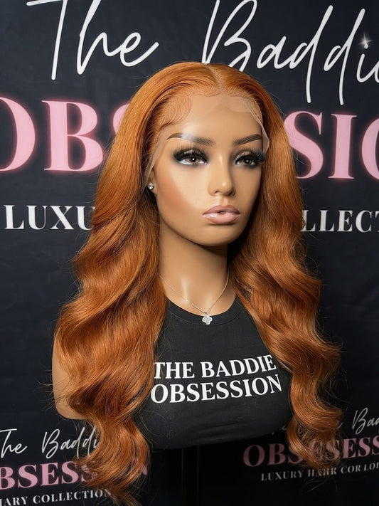 13x4 Ginger Body Wave Transparent Lace Frontal