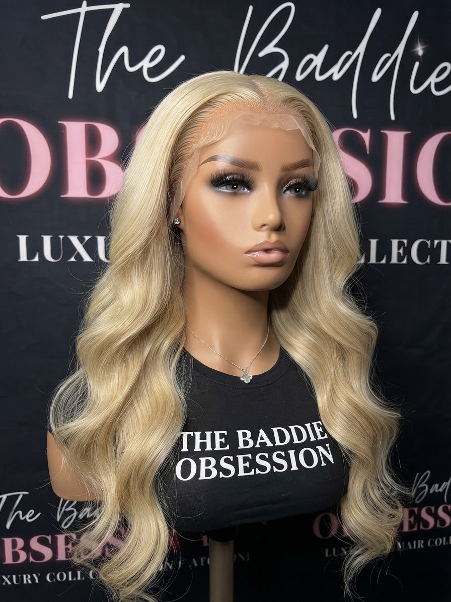 13x4 613 Blonde Body Wave Natural Raw Transparent Lace Frontal Wig