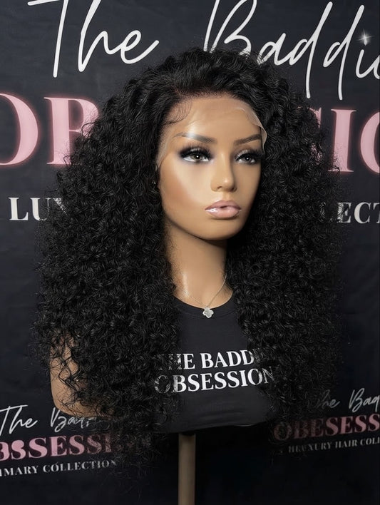 13x4 Raw Burmese Deep Wave Curly Transparent Lace Frontal Wig