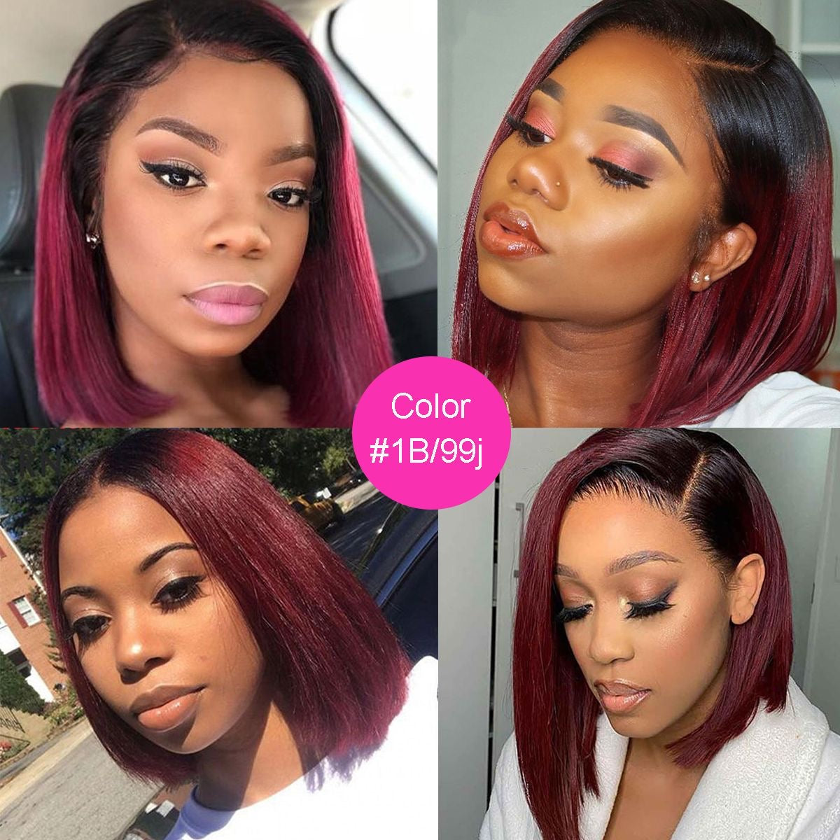 13x4 Pre-Plucked Burgundy Lace Wig – The Baddie Obsession